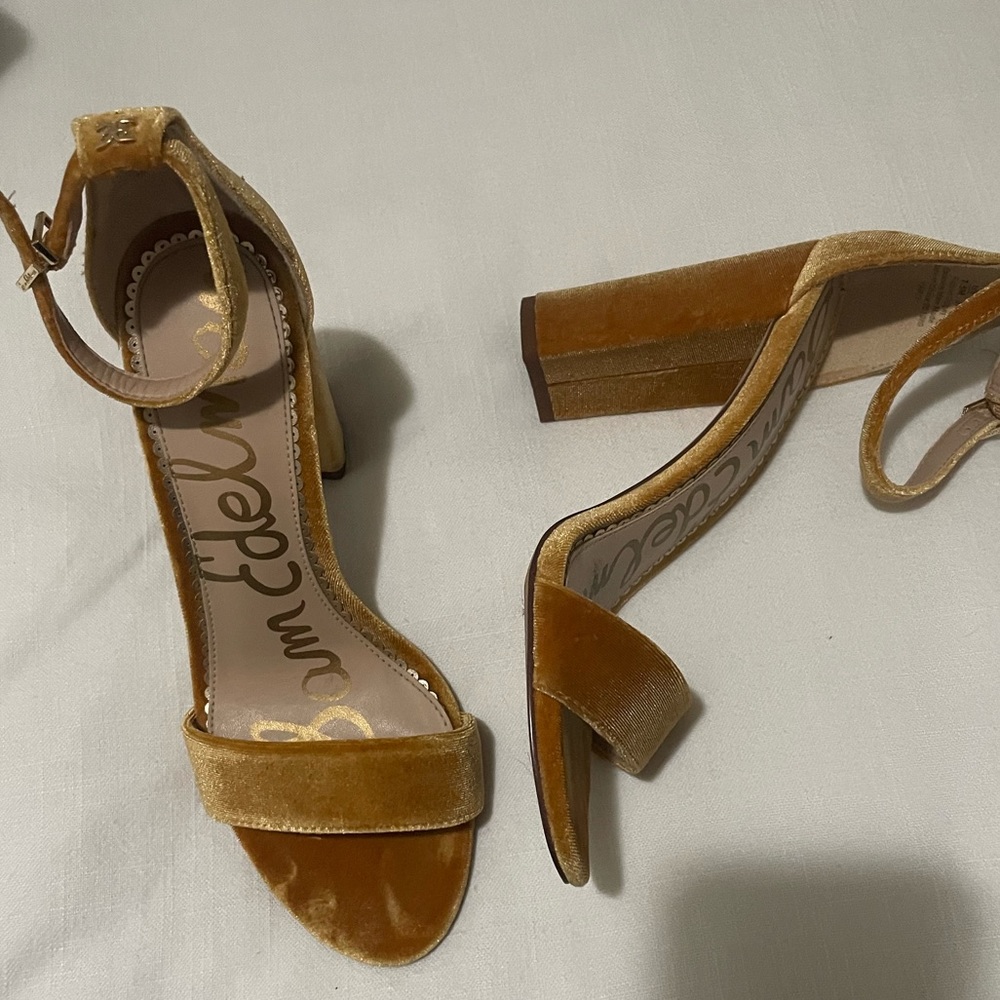 Sam Edelman - Yaro - Yellow Velvet Heels - Size 7.5 - Sold Out